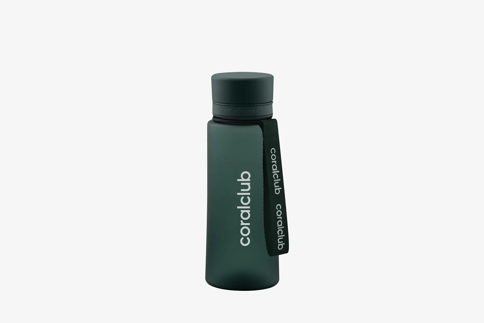 Botella de plástico coralclub, verde oscuro