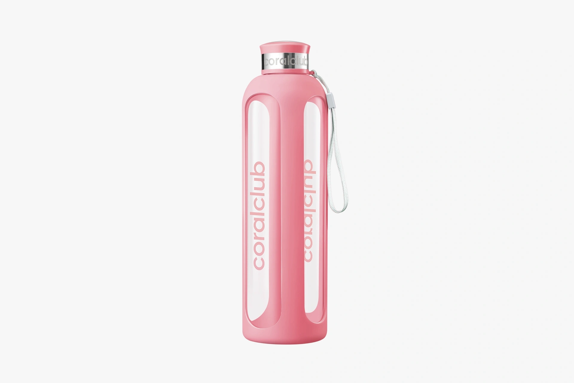 Botella de vidrio "ClearWater", rosa